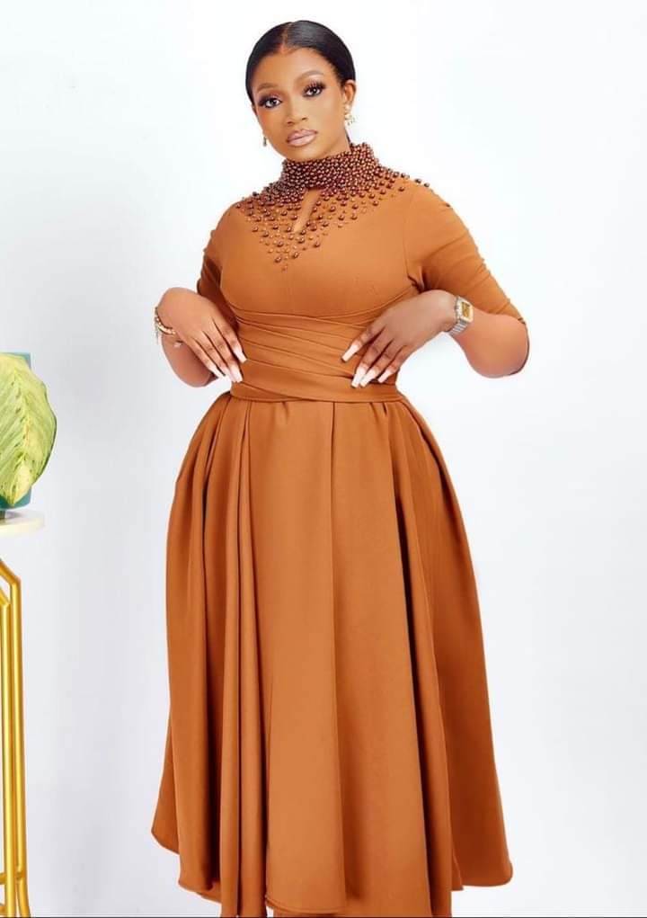 Brown long dress